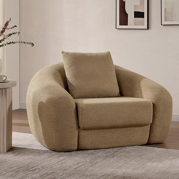 SICOTAS 49.9" Curved Convertible Sofa Couch Bed by SICOTAS