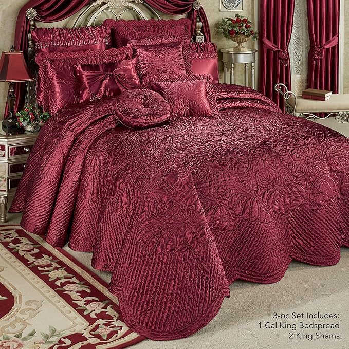 Touch of Class Portia Luxury Bedding | Rich Ruby Red | Premier Quilted - Image 2