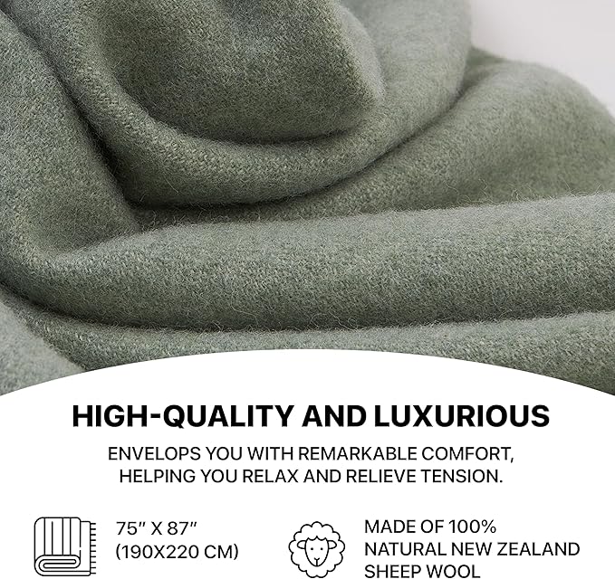 | Wool Blanket/Throw | 100% New Zealand Wool | Perfect - Image 4