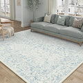 5x7 Blue Area Rug Non Slip Vintage Living Room Distressed Machine Washable by PureCozy
