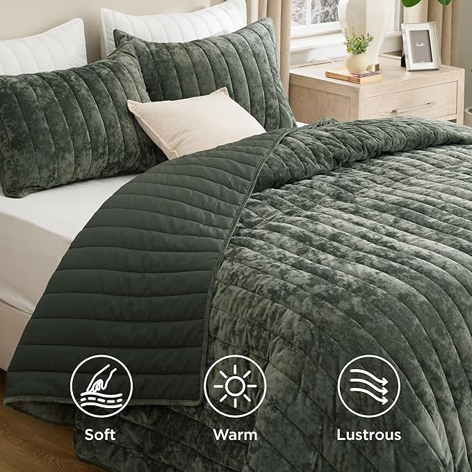 Bedsure Velvet Quilt King Size - Image 4