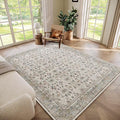 Washable 6x9 Area Rugs for Living Room, Boho Non-Slip Vintage Distress Large by Hedwior