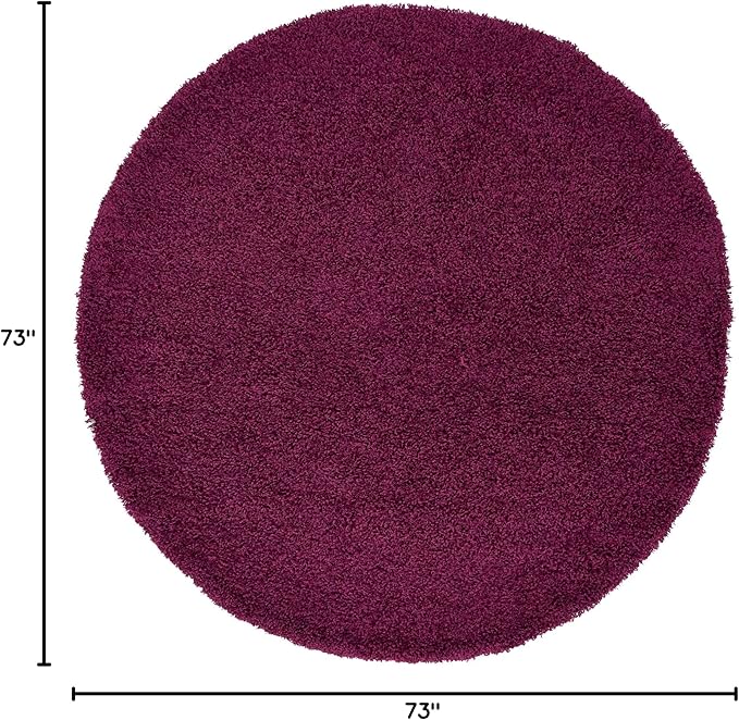 Unique Loom Solid Shag Collection Area Rug - Image 2
