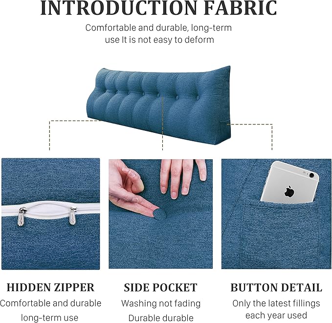 homecozy Wedge Headboard Pillow Dorm Room Reading Pillow Back Support - Image 7