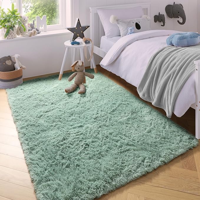 PAGISOFE Machine Washable Sage Green Rugs - Image 3