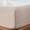 MooMee Fitted Bottom Sheet Only 100% Washed Cotton Linen Like Textured by MOOMEE