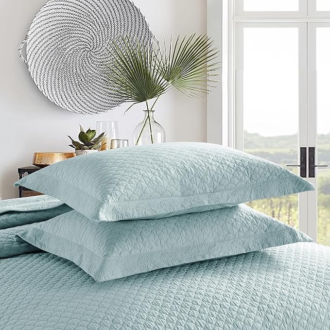 MarCielo 3-Piece 100% Cotton Oversized Bedspread Lightweight Quilt Coverlet - Image 5