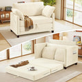 51" Loveseat Sleeper Sofa Bed, Corduroy Convertible Floor Sofa Bed by kakuboohi