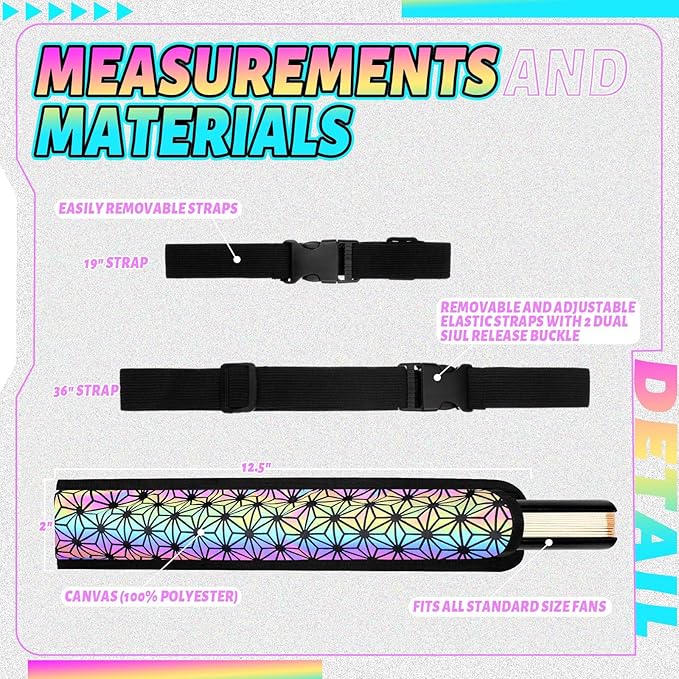 Summer Rave Fan Thigh Holster Rave Fan Holder Folding Hand Pouch Foldable - Image 4