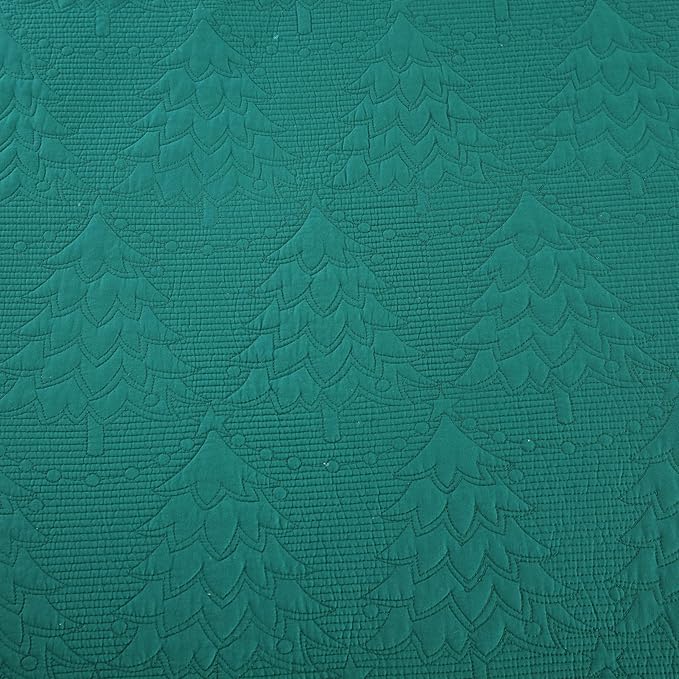 MarCielo 3-Piece Christmas Quilt 100% Cotton Oversized Bedspread Lightweight - Image 3