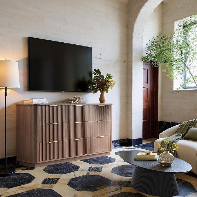 win2win 9 Drawer Dresser, Mid Century Modern Dresser - Image 8