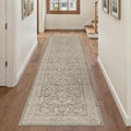 Brown 2x8 Runner Rug Vintage Area Carpet Hallway Indoor Kitchen Washable Low by PureCozy
