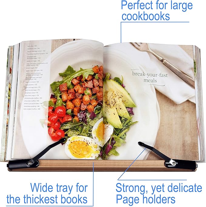 A+ Book Stand BS2500 Large 16x10.5 Portable Adjustable Foldable Bookstand Holder - Image 3