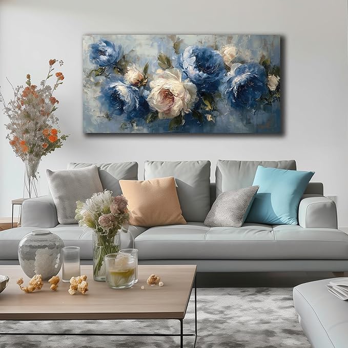 JuhaiArt Flower Wall Art for Living Room Bedroom Home Office White Wall Decor - Image 4