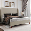Jocisland King Upholstered Platform Bed Frame by Jocisland