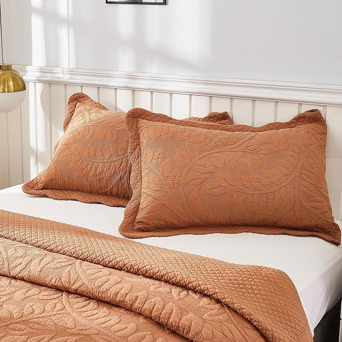 MarCielo 3-Piece 100% Cotton Oversized Bedspread Lightweight Quilt Coverlet - Image 6