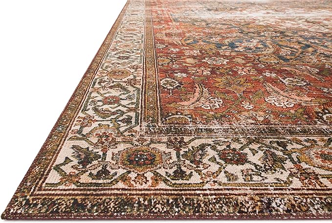 Loloi Layla Collection LAY-05 Ocean/Multi 3'-6" x 5'-6" .13" Thick Accent Rug - Image 4