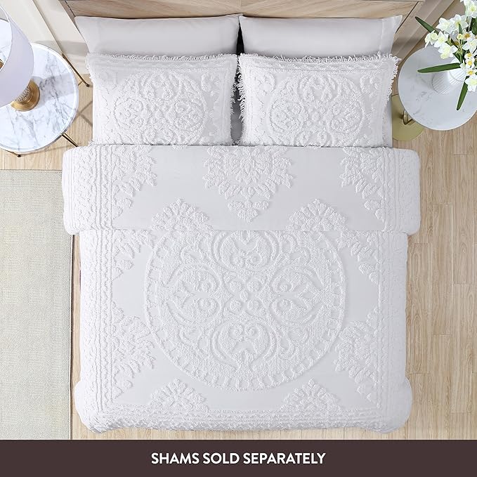 Beatrice Home Fashions Medallion Chenille Bedspread - Image 2