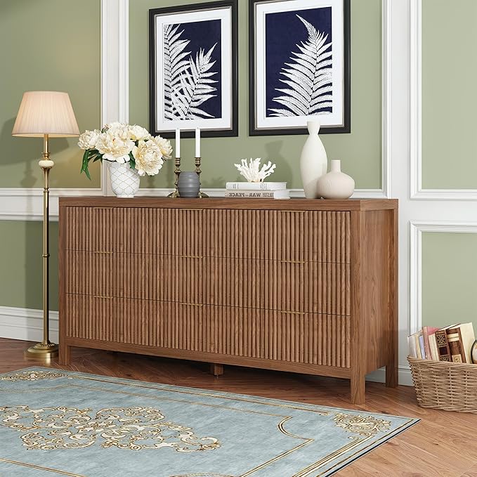 Modern 9 Drawer Dresser, Mid-Century Storage Chest - Image 4