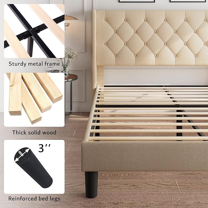 iPormis Queen Platform Bed Frame - Image 5