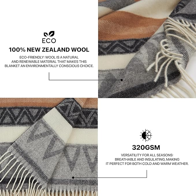 | Wool Blanket/Throw | 100% New Zealand Wool | Perfect - Image 2