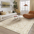 6x9 Brown Area Rug Non Slip Vintage Living Room Distressed Machine Washable by PureCozy