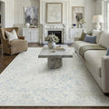 8x10 Blue Area Rug Non Slip Large Vintage Living Room Distressed Machine by PureCozy