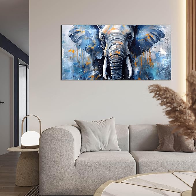 ENTANUB Elephant Wall Art for Lving room, Animal Canvas Wall Decor for Bedroom - Image 5