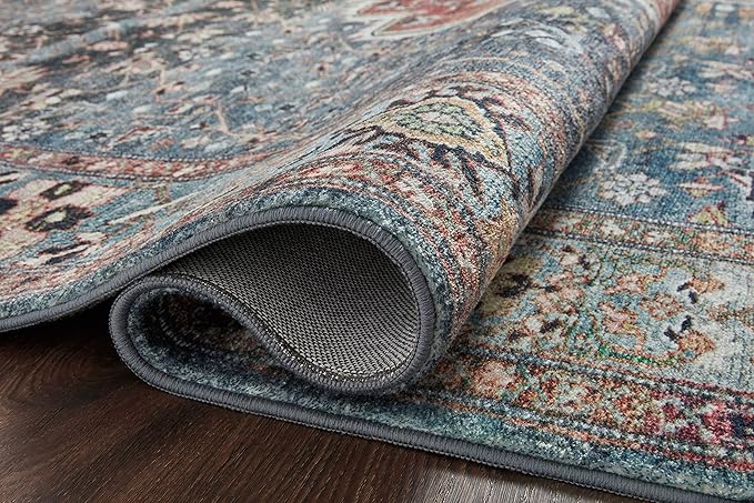 Loloi Margot Collection MAT-05 Ocean/Brick 3'-6" x 5'-6" Accent Rug feat. - Image 5