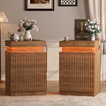 Nightstand Set of 2 for Bedroom, LED Nightstand by BOXACTION