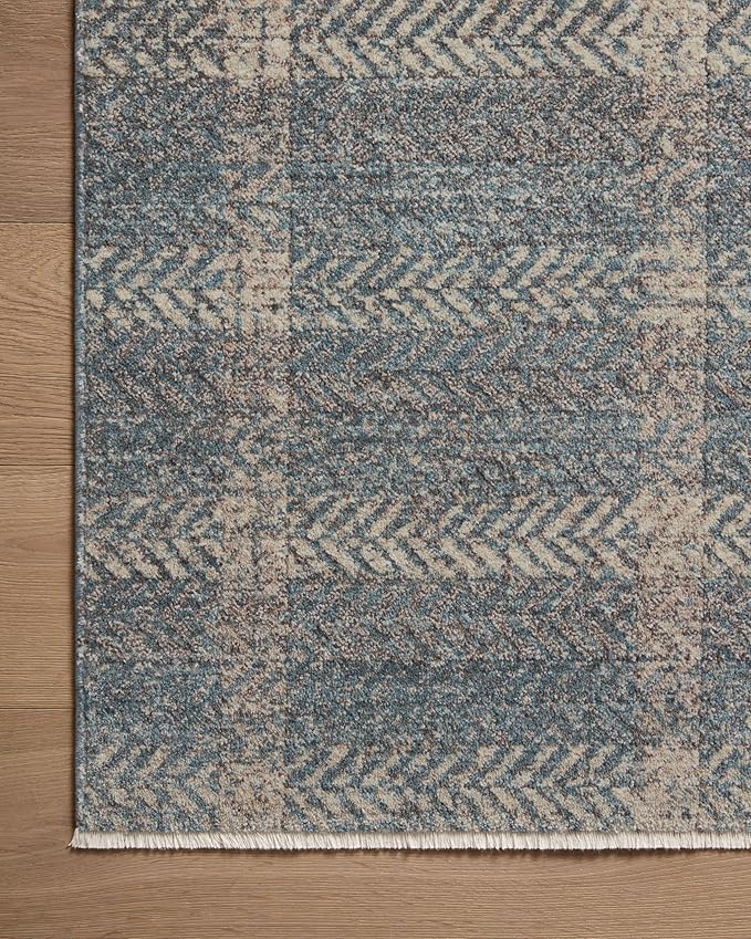 Loloi Angela Rose Ember Collection EMB-03 Blue/Beige 2'-7" x 10'-0" Runner Rug - Image 4