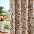 Beauoop Brown Floral Jacquard Blackout Curtains 84 Inches Long 2 Panels by Beauoop