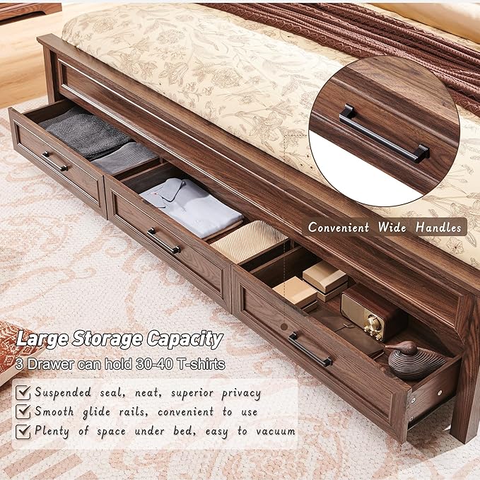 ACCOHOHO Farmhouse Queen Size Bed Frame - Image 5