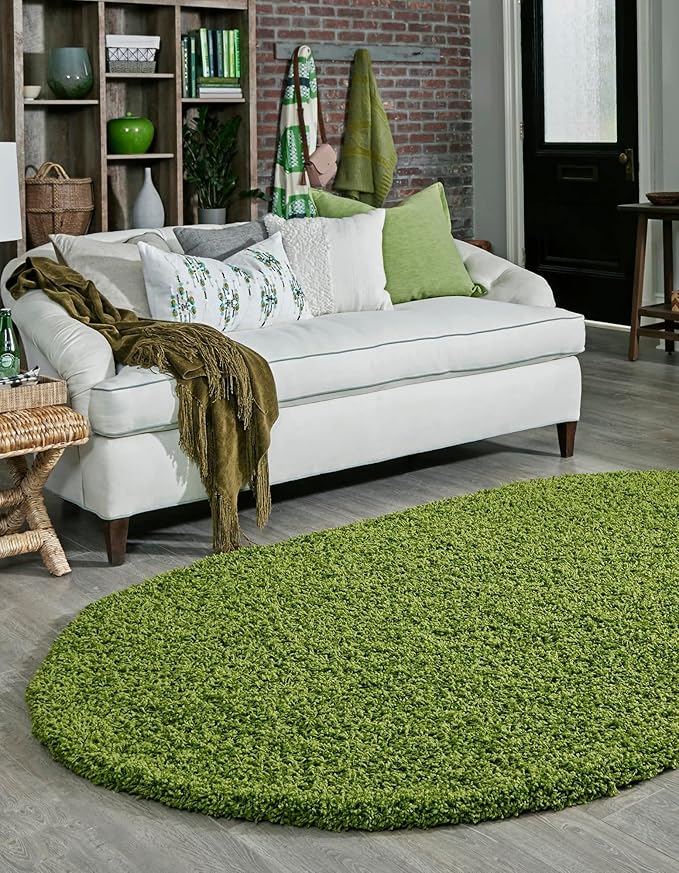 Unique Loom Solid Shag Collection Area Rug - Image 3