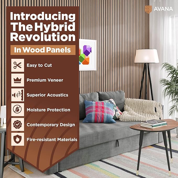 Avana Acoustic Wood Wall Panels – 47.2 X 12.6 Inch White Oak Acoustic Panels 1 - Image 2