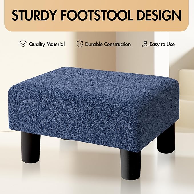 BRIAN & DANY Small Foot Stool Ottoman, Footstool - Image 4