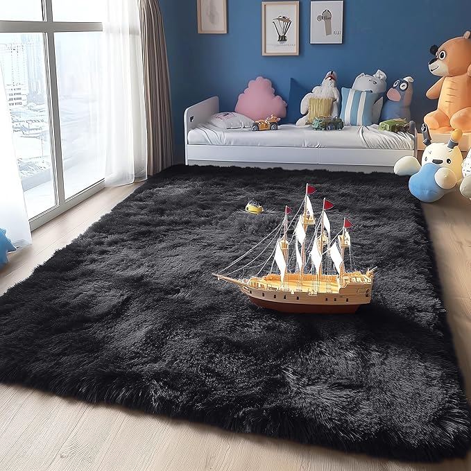 OLANLY Area Rugs for Living Room Bedroom, Machine Washable 4x5.9 ft Soft Fluffy - Image 6
