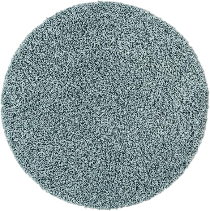 Unique Loom Solid Shag Collection Area Rug - Image 2