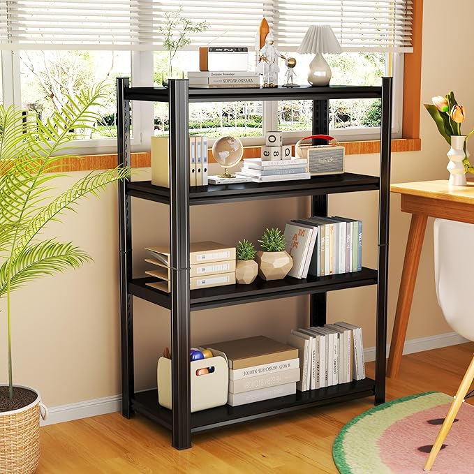Storage Shelves, Garage Metal Shelving Unit, Adjustable, Double-Layer Column - Image 2