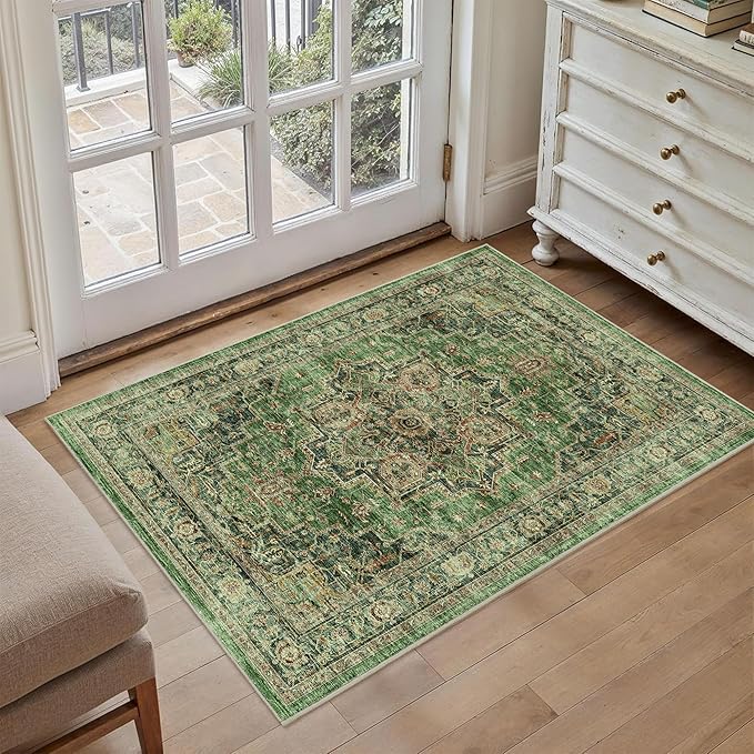 Area Rug 2x3 Entryway Rug Soft Washable Doormat Non Slip Low Pile Lightweight by NakedCloud