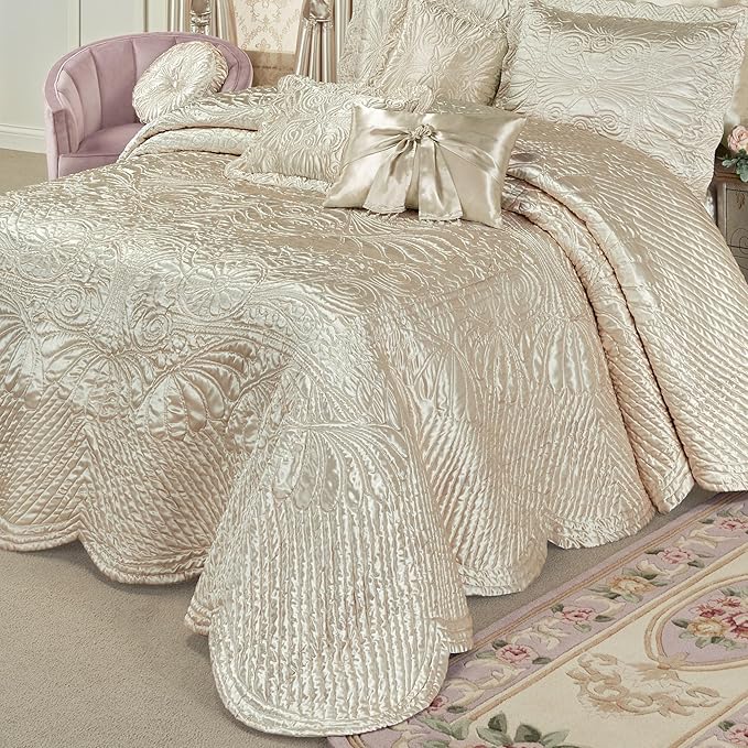 Touch of Class Portia Luxury Bedding | Neutral Pearl | Premier Quilted by TouchofClass