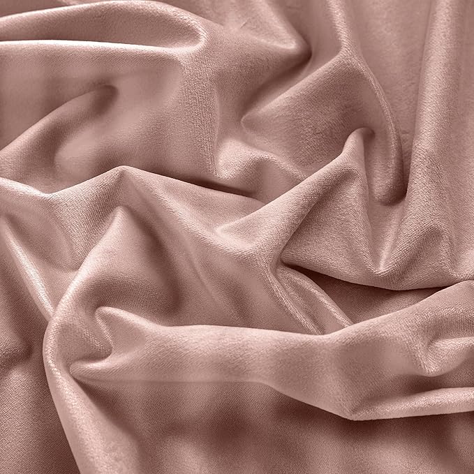 RYB Home Dusty Pink Velvet Curtains - Image 6