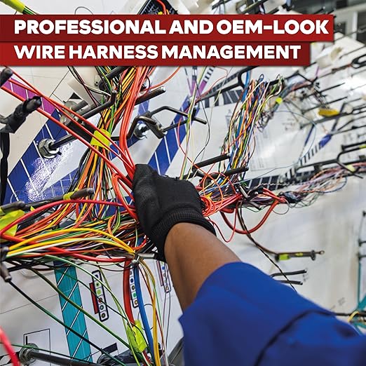 XFasten Wire Harness Tape, 1.3-Inch x 50-Foot, High Temp Wiring Loom Harness - Image 7