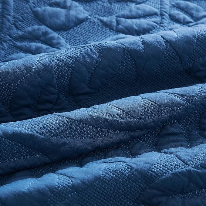 MarCielo 3-Piece 100% Cotton Oversized Bedspread Lightweight Quilt Coverlet - Image 5