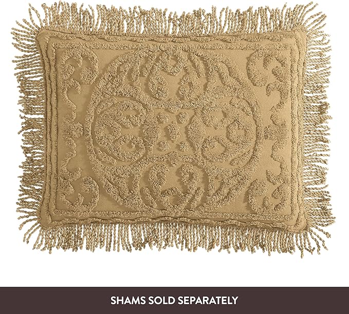 Beatrice Home Fashions Medallion Chenille Bedspread - Image 4