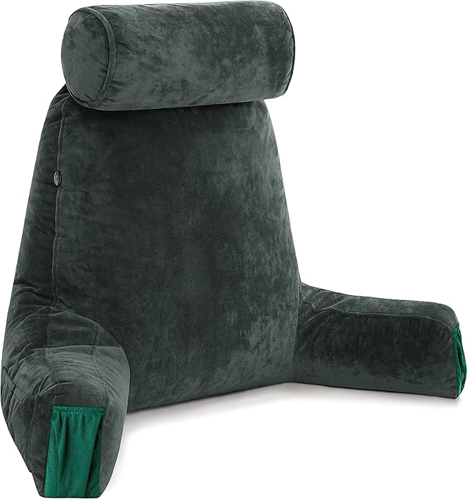 Husband Pillow Medium Dark Green, Backrest Kids, Petite Adults by HusbandPillow