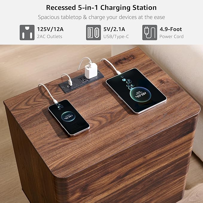 JXQTLINGMU 22" Modern Nightstand Set of 2 - Image 4