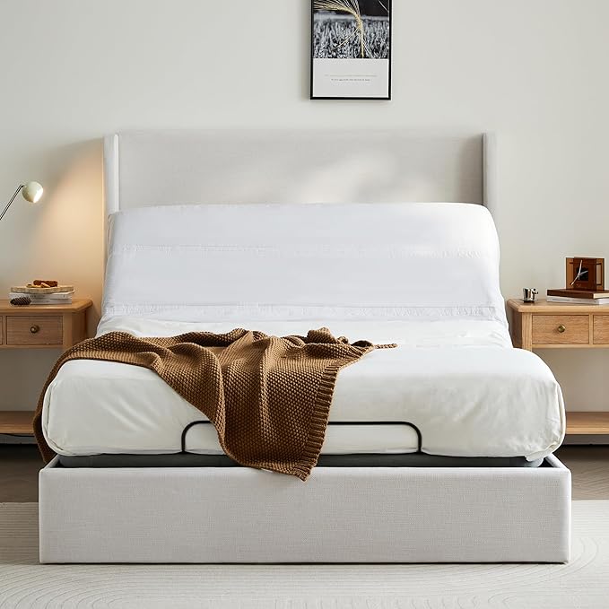 Queen Size Adjustable Bed Frame Base, Caron Electric Bed Base by Unknown