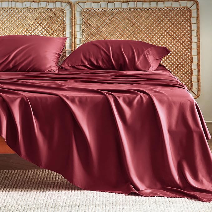 Bedsure Queen Sheet Set, Rayon Derived from Bamboo, Cooling Sheets, Breathable by BEDSURE