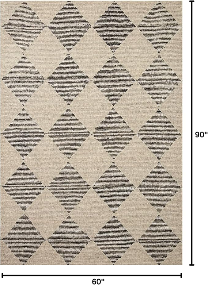 Loloi Chris Loves Julia Francis Collection FRA-01 Beige/Charcoal 5'-0" x 7'-6" - Image 2
